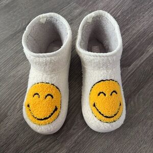 Cozy White slippers with Smiley Design